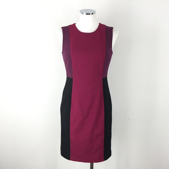 burgundy calvin klein dress